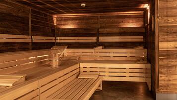 Een sauna, een stoombad, een Turks bad/hammam, lichaamsbehandelingen
