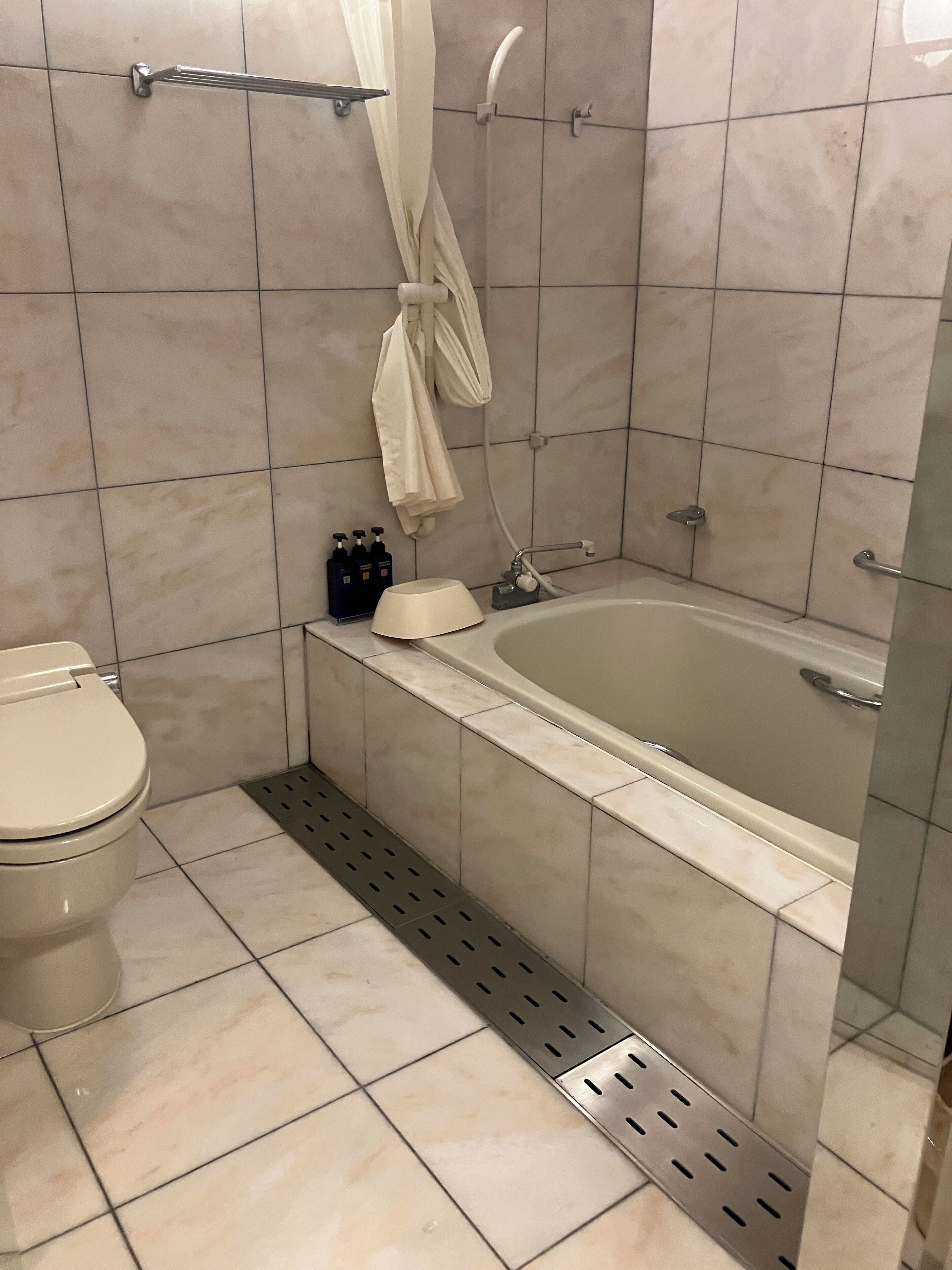 deluxe twin room | bathroom | separate bathtub and shower, hair dryer, slippers, electronic bidet
