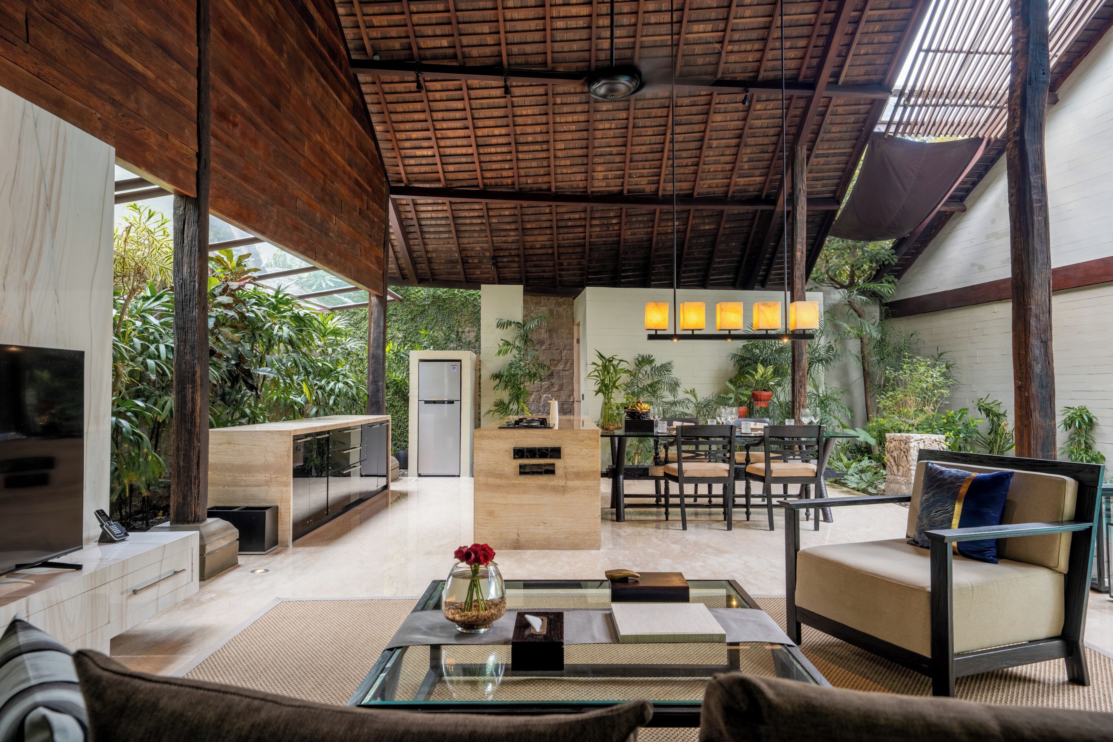 IMPERIAL VILLA | Living area | 60-inch Smart TV with satellite channels, TV, fireplace