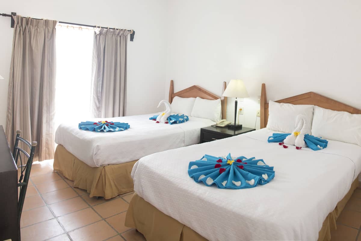 Standard Room, 2 Queen Beds | Premium bedding, down comforters, memory foam beds, in-room safe