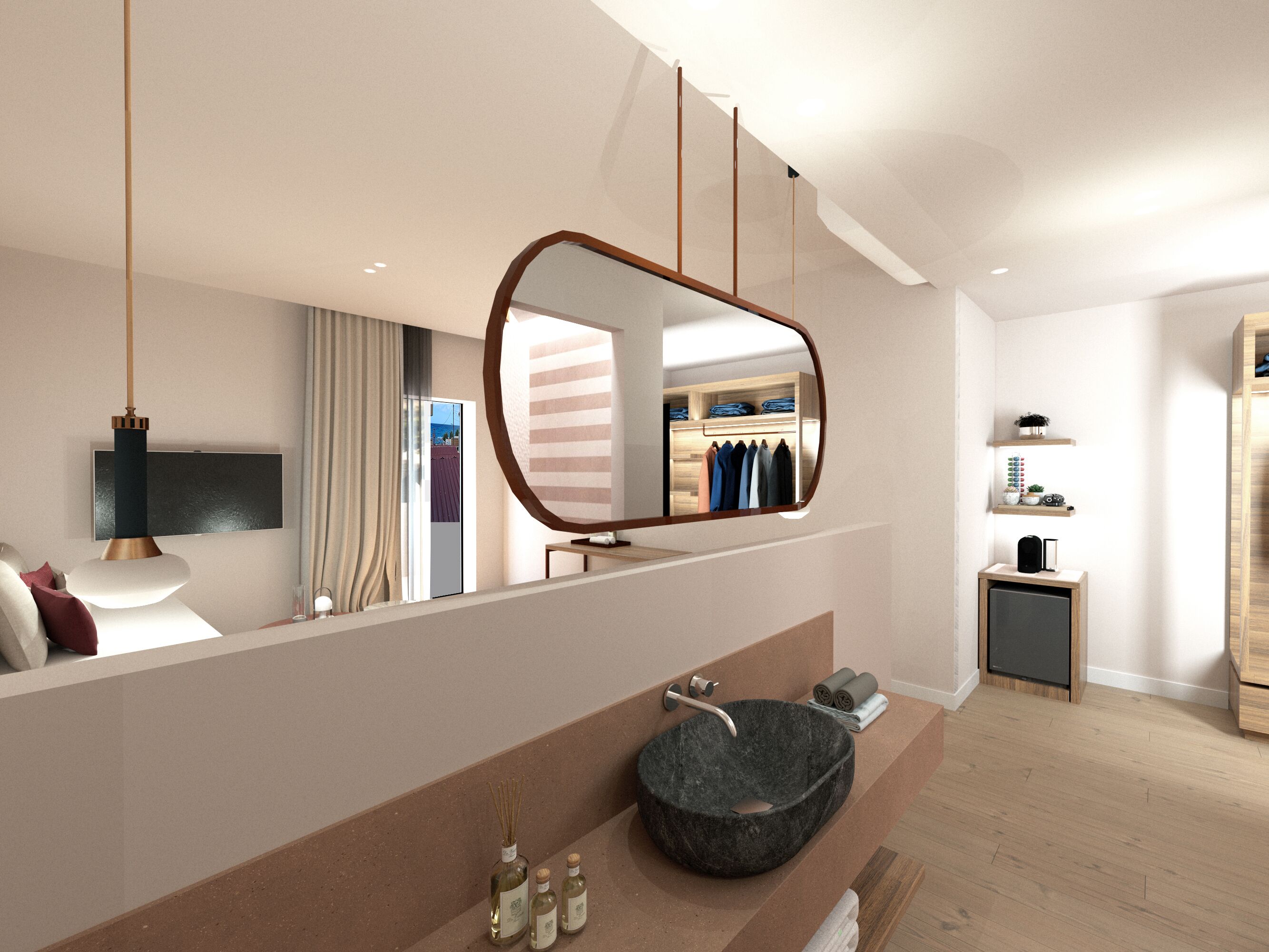 Dusche, kostenlose Toilettenartikel, Haartrockner, Handtücher