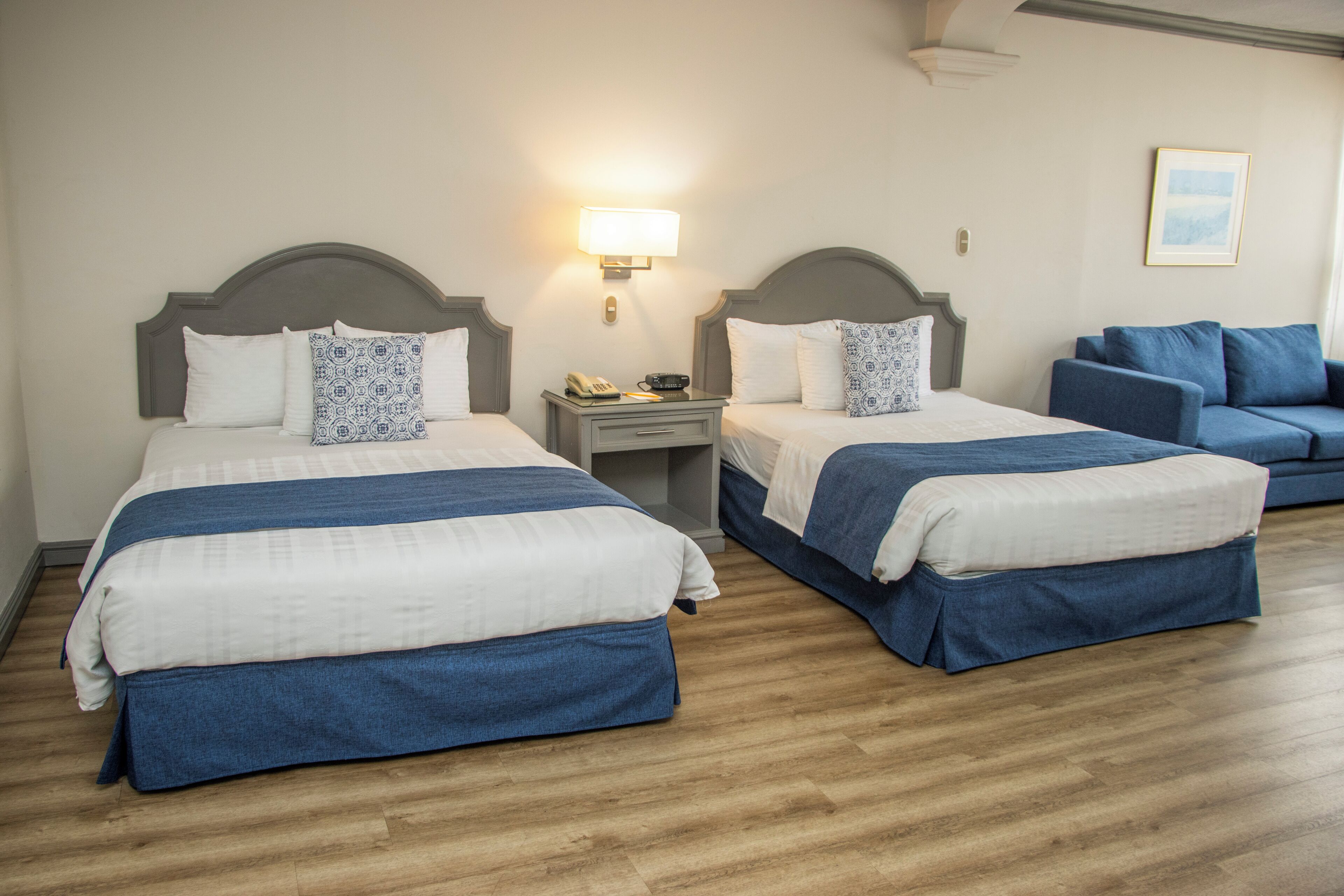 junior suite, 2 double beds, kitchenette | in-room safe, free wifi, bed sheets
