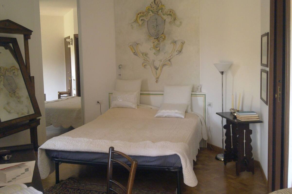 Double Room (Angelica) | Frette Italian sheets, premium bedding, pillowtop beds, desk