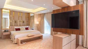 Suite presidencial | 1 dormitorio, sábanas de algodón egipcio, ropa de cama de alta calidad