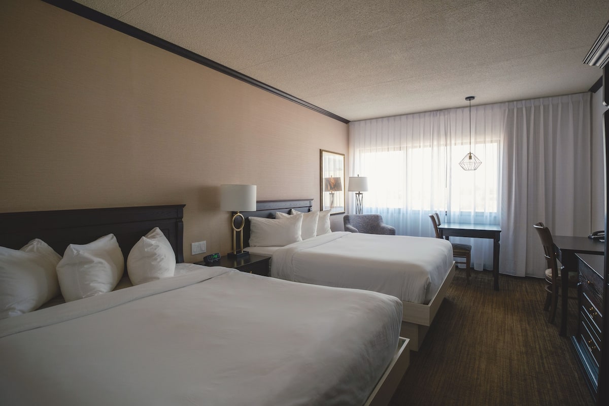 Economy Room, 2 Katil Ratu (Queen) | Peti besi dalam bilik, meja, kalis bunyi, seterika/papan seterika