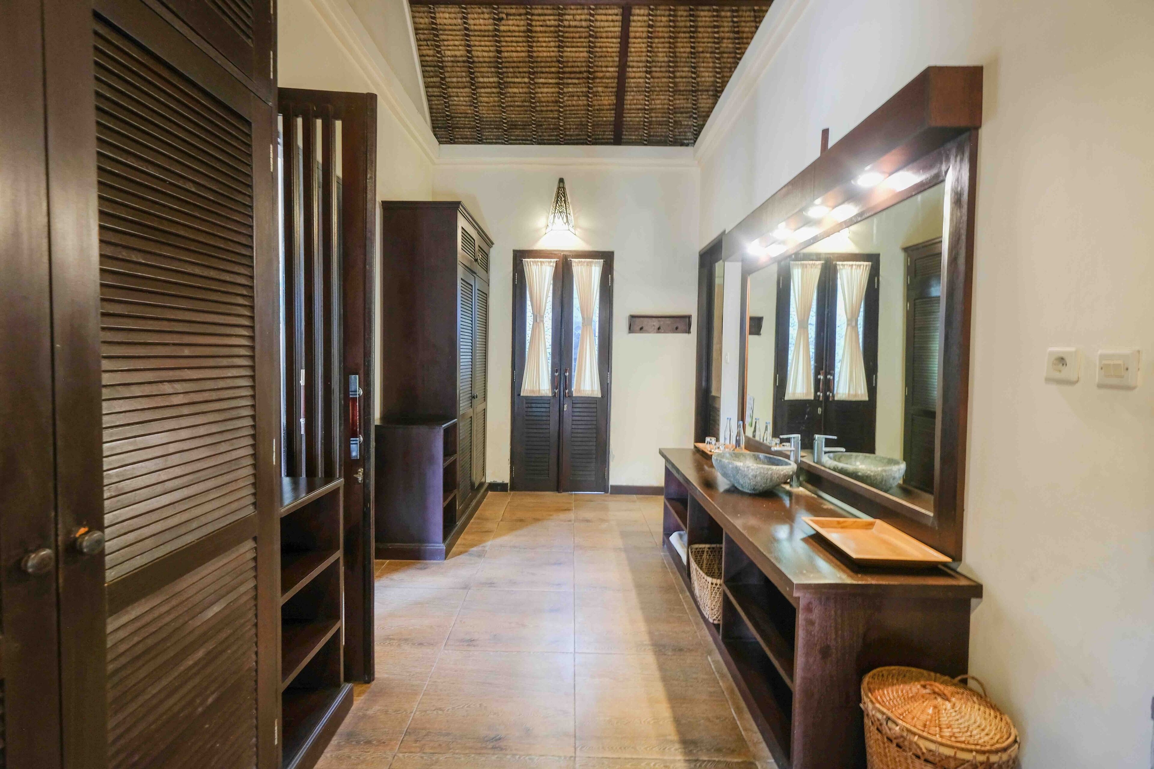 pucuk garden view villa no.9 | bathroom | shower, rainfall showerhead, free toiletries, hair dryer