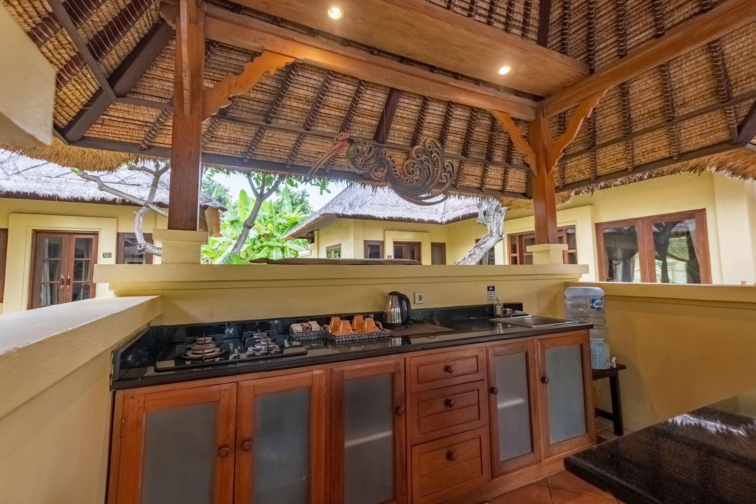 widuri garden view family villa no.12 | private kitchen | fridge, coffee/tea maker, electric kettle