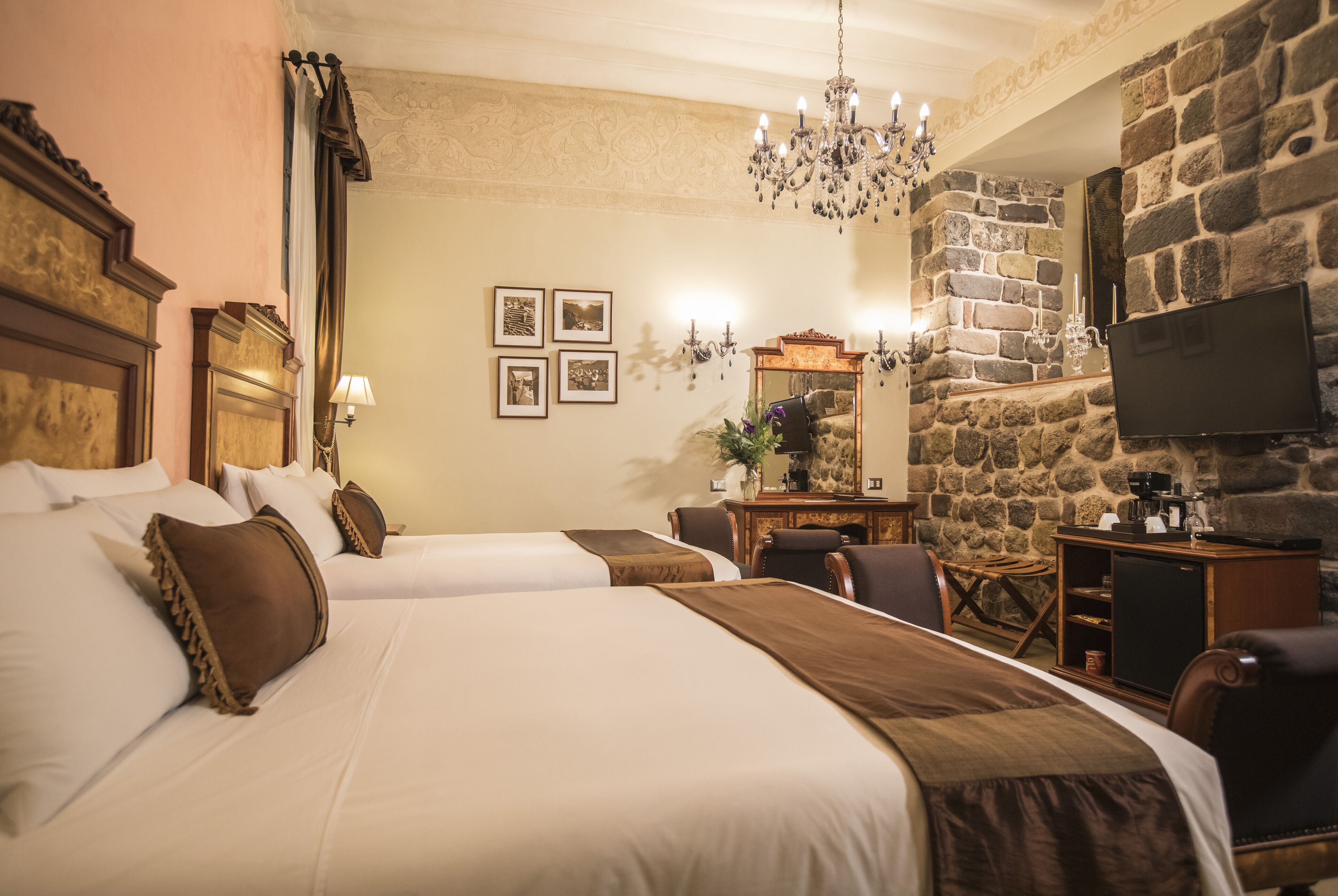 Egyptian cotton sheets, premium bedding, memory-foam beds, minibar