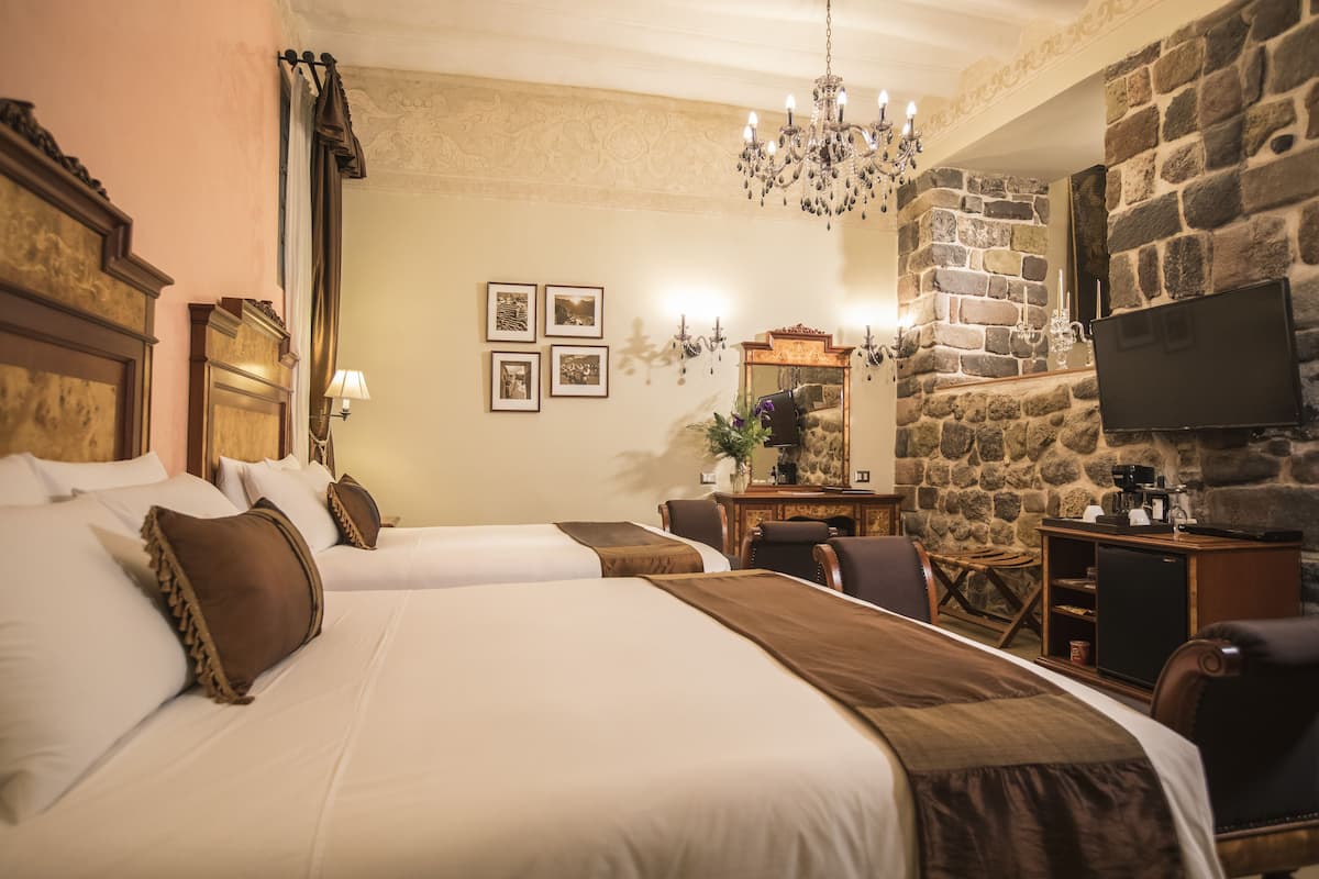 Egyptian cotton sheets, premium bedding, memory-foam beds, minibar