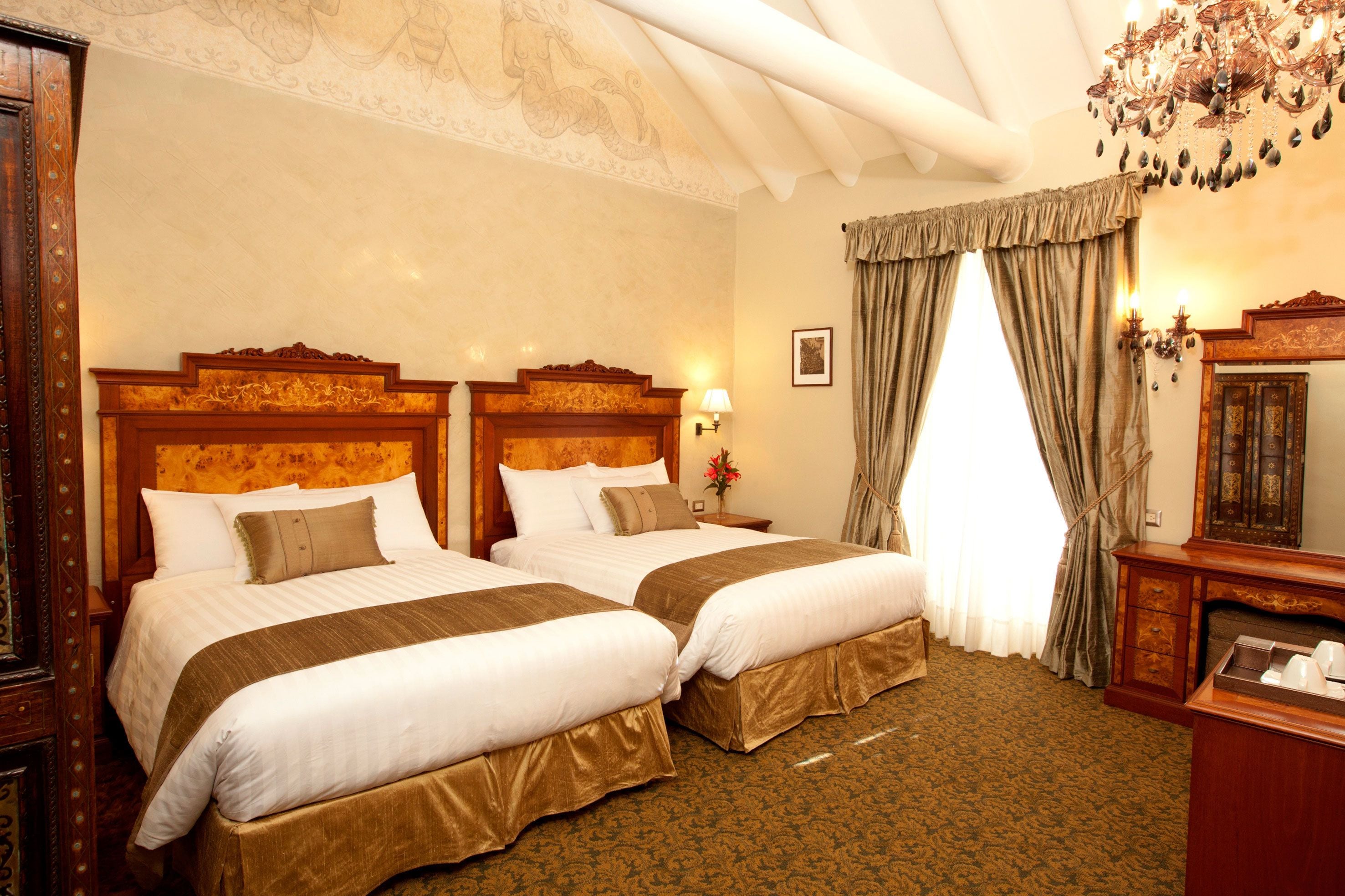 Egyptian cotton sheets, premium bedding, memory-foam beds, minibar