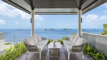 Villa, 3 Schlafzimmer, Meerblick (King, Pool) | Ausblick vom Zimmer