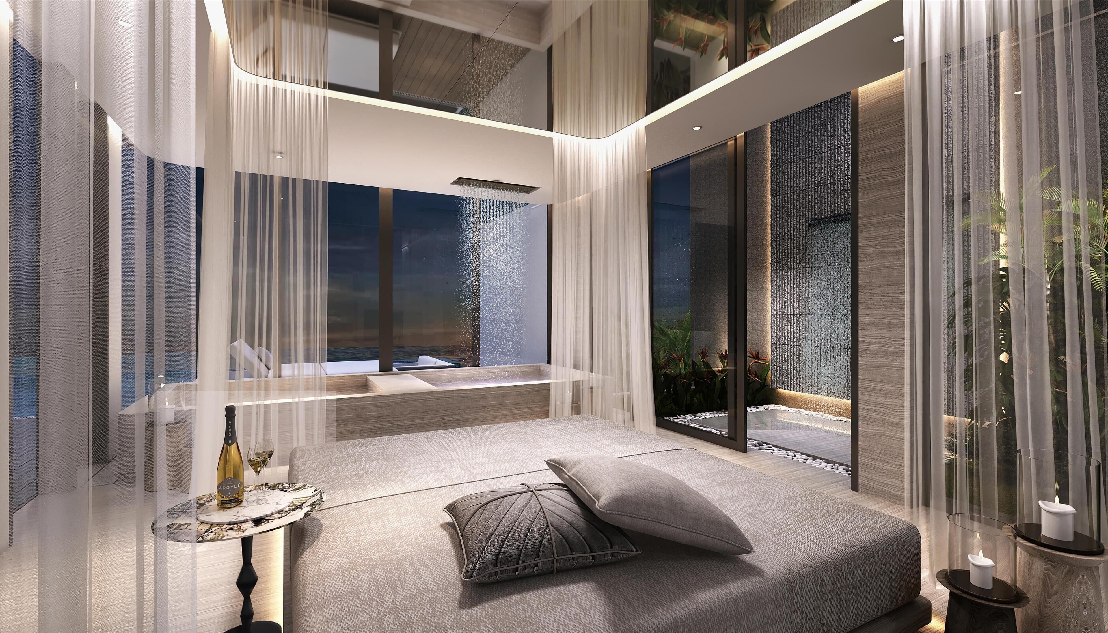 Presidential Villa, 1 King Bed (Pool) | Living area | 55-inch LCD TV with cable channels, TV