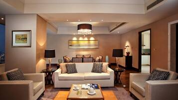 Premium bedding, down duvets, minibar, in-room safe
