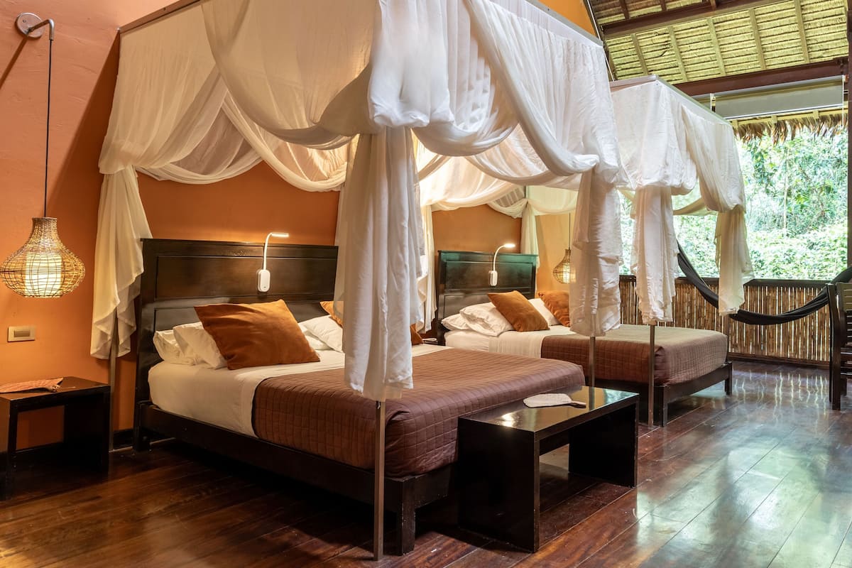 Comfort Double or Twin Room, 2 Double Beds, Garden View, Garden Area | In-room safe, desk, bed sheets