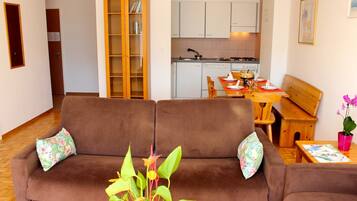 Large Family Apartment, 1 Bedroom, Mountain View | Living area | TV