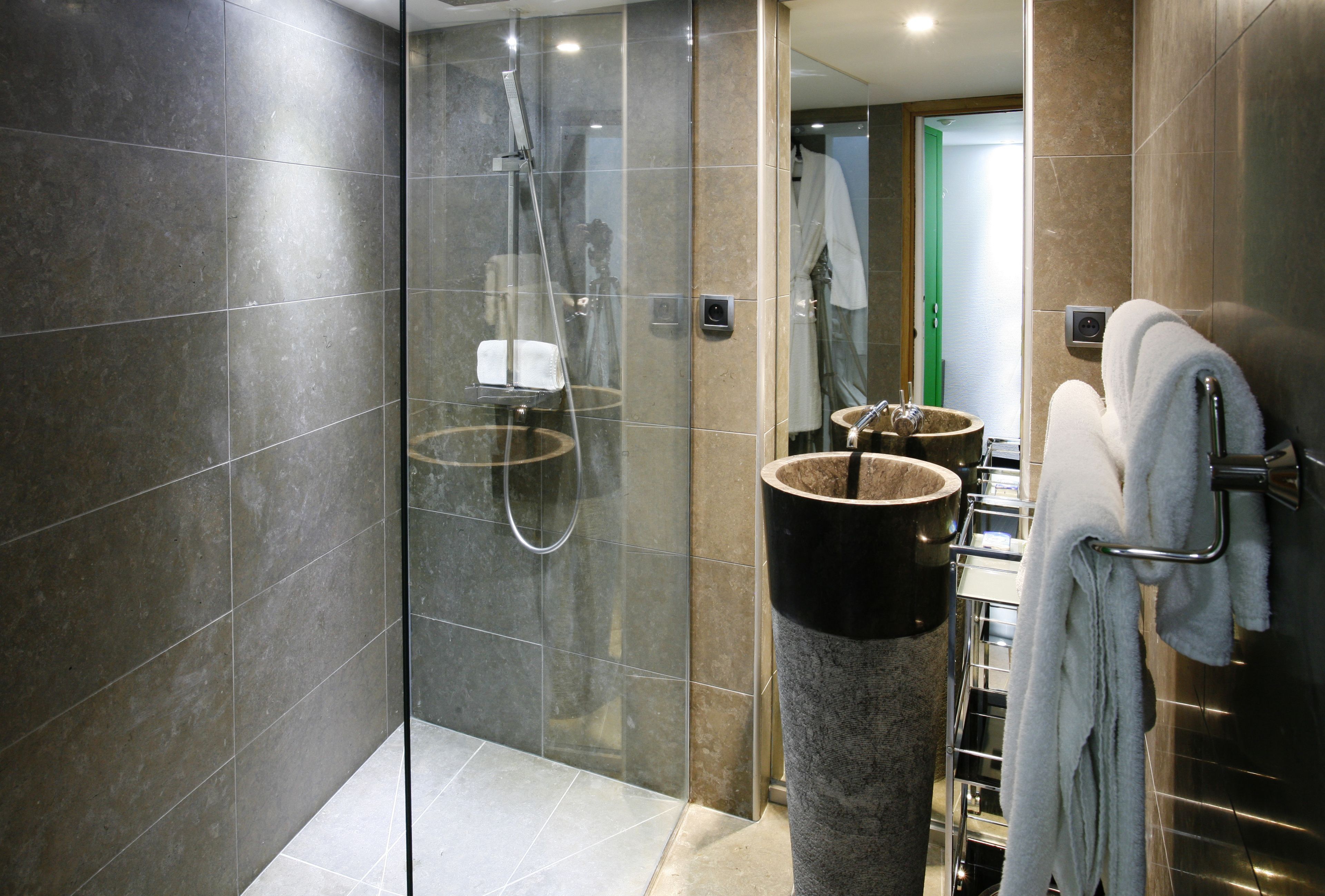 free toiletries, hair dryer, towels