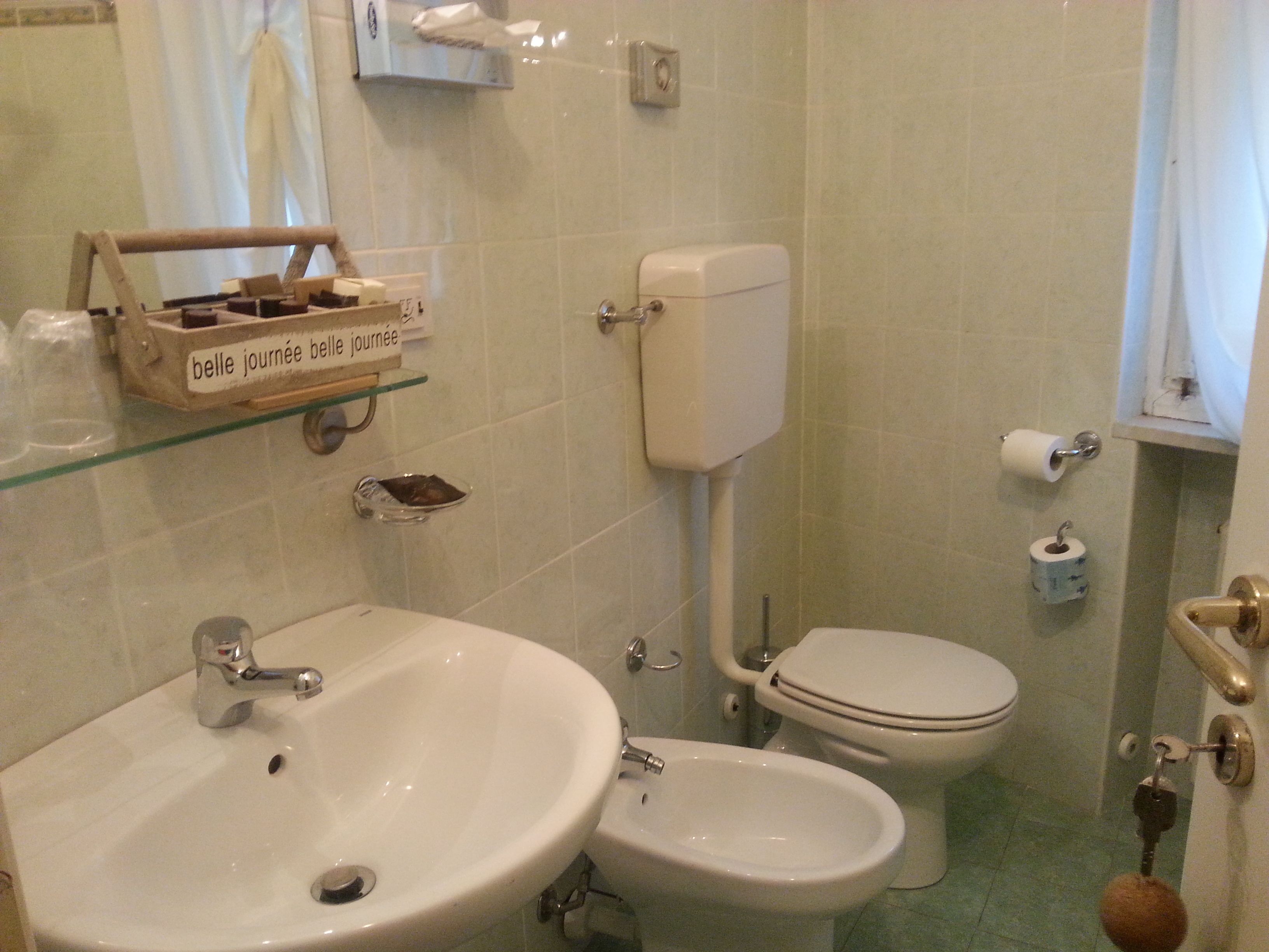 shower, free toiletries, hair dryer