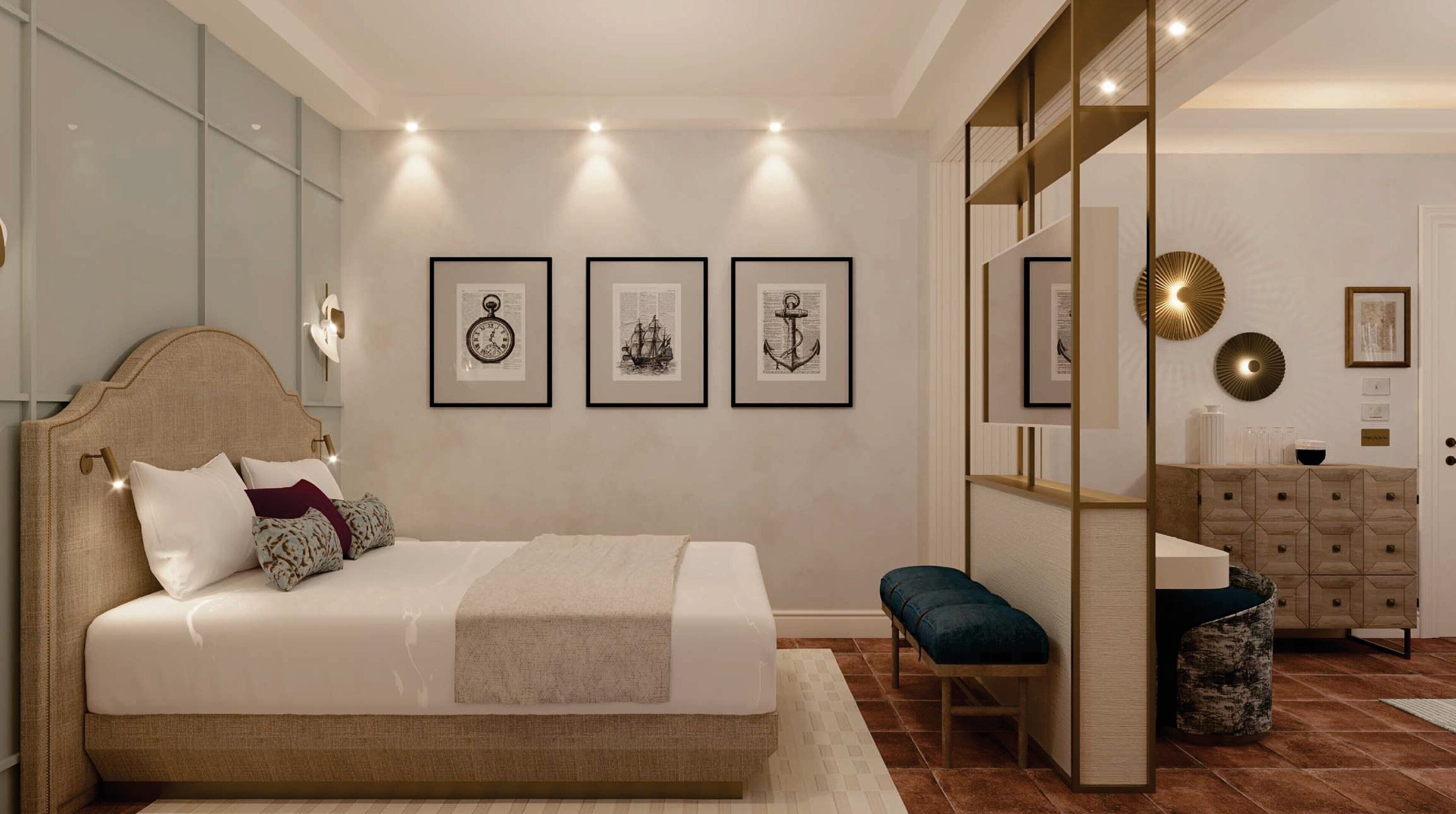 Minibar, caja de seguridad en la habitación y escritorio 