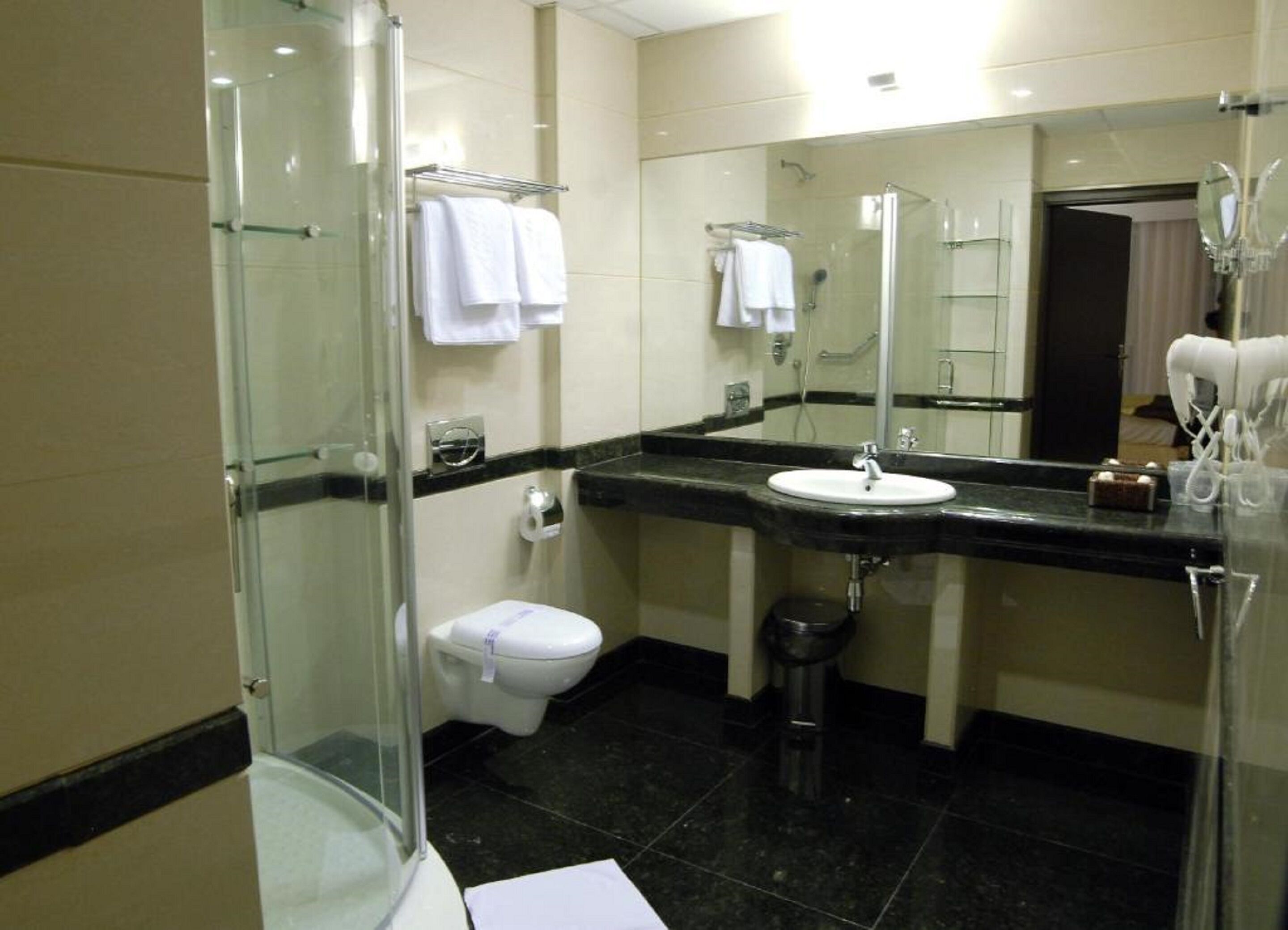 shower, free toiletries, hair dryer, dressing gowns