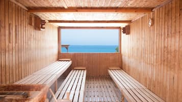 Sauna, hot tub, steam room, Turkish bath/hammam, body treatments