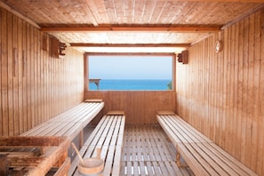 Sauna, hot tub, steam room, Turkish bath/hammam, body treatments