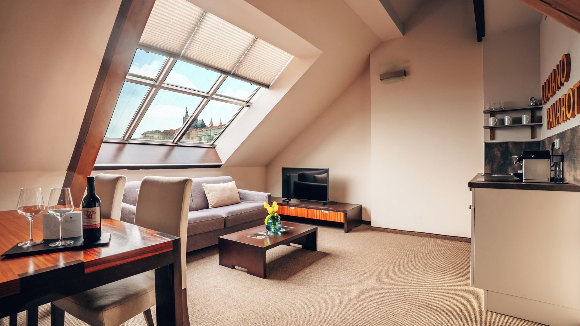 prague castle view suite | private kitchen | espresso maker