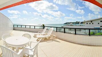 Quarto superluxo, vista para o mar | Terraço/pátio