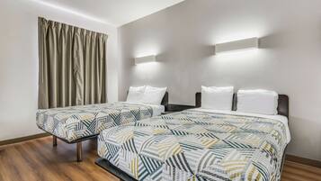 Standard Room, 2 Double Beds, Non Smoking | Free WiFi, bed sheets