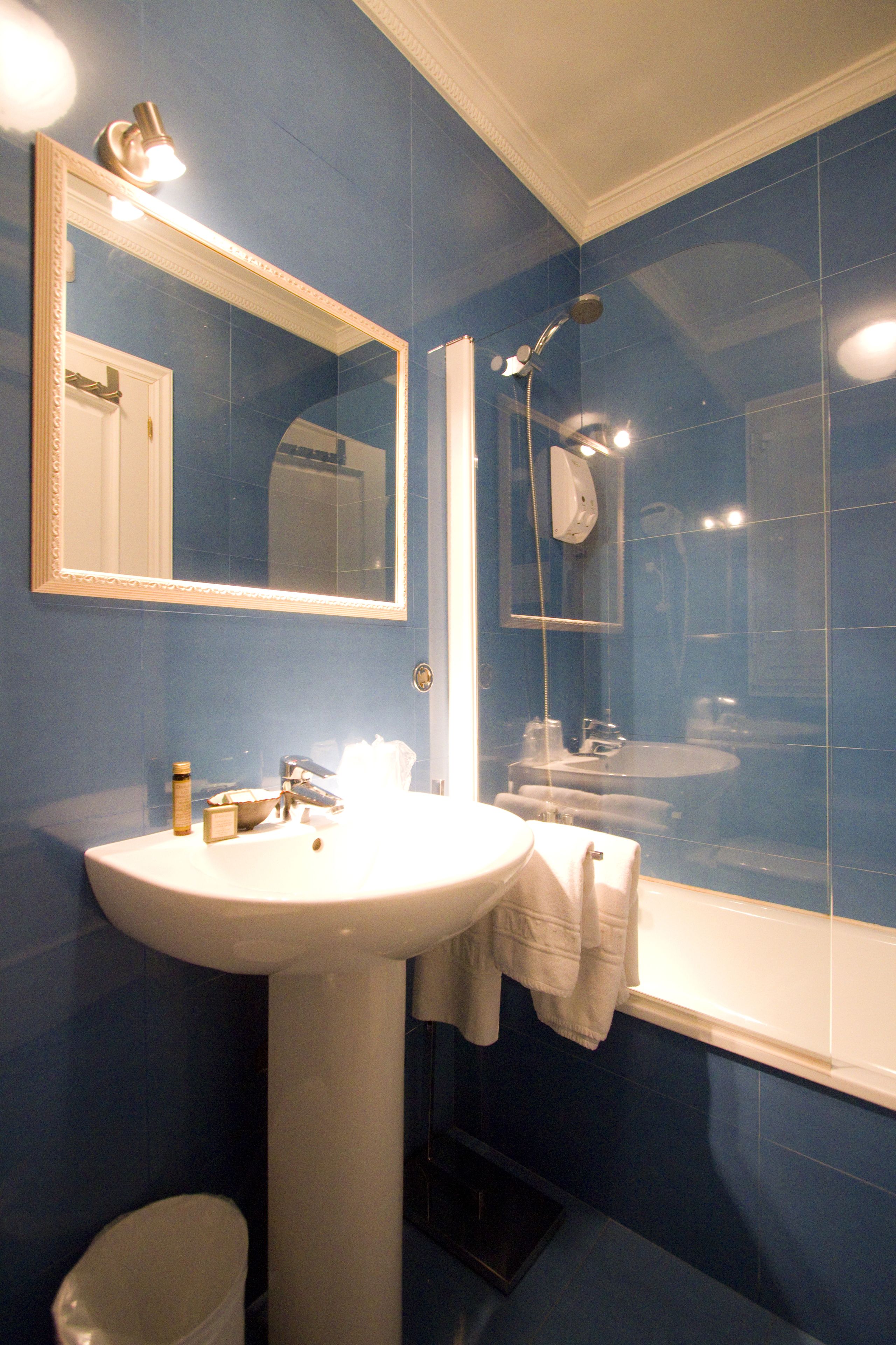 free toiletries, hair dryer, towels