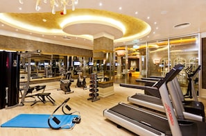 Stay fit and active in our well-equipped gym featuring treadmills, stationary bikes, and weightlifting equipment.