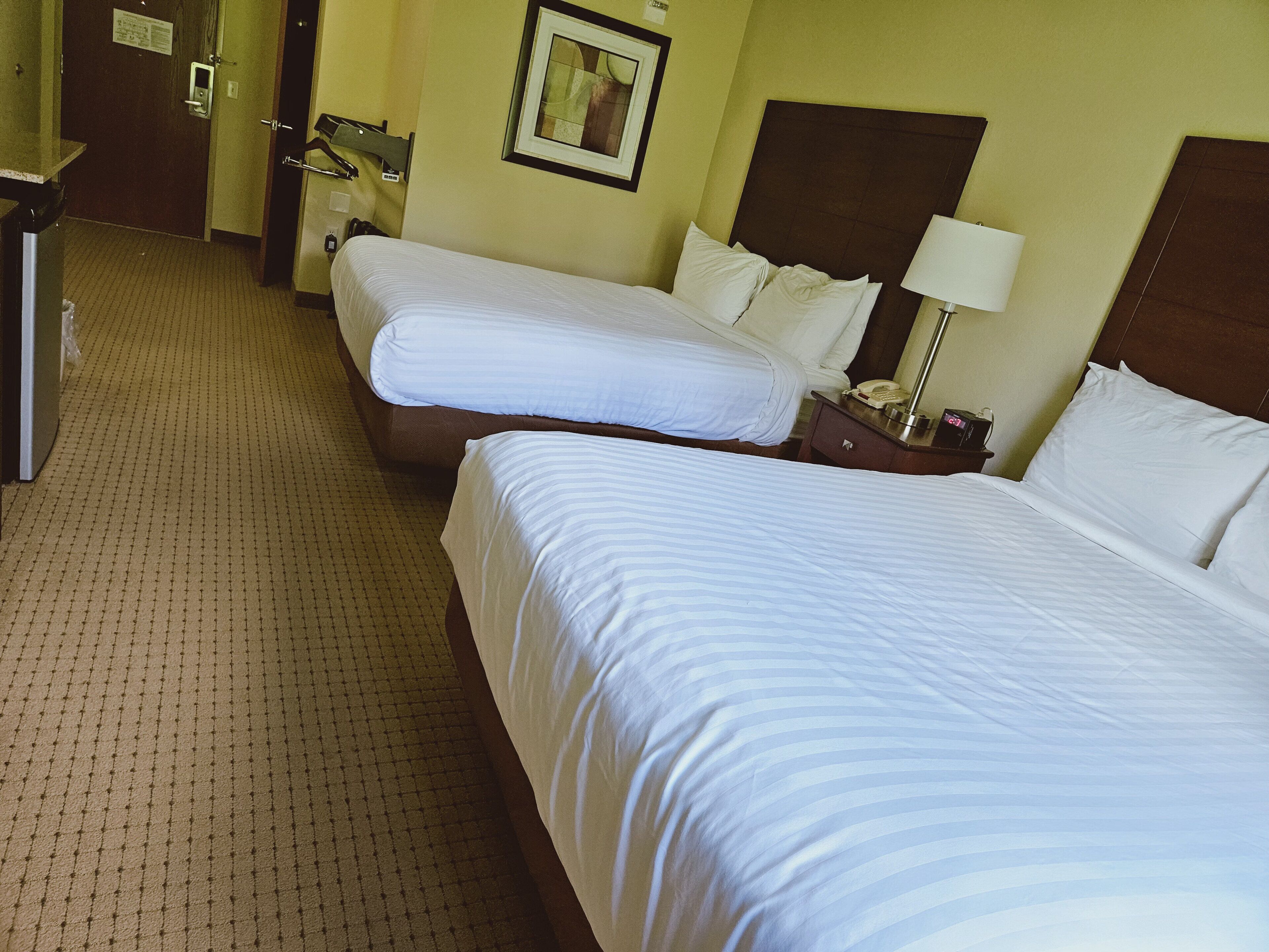 room, 2 queen beds, accessible, non smoking | in-room safe, desk, laptop workspace, iron/ironing board