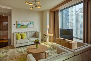One Bedroom Premier | Living area | 37-inch Smart TV with cable channels