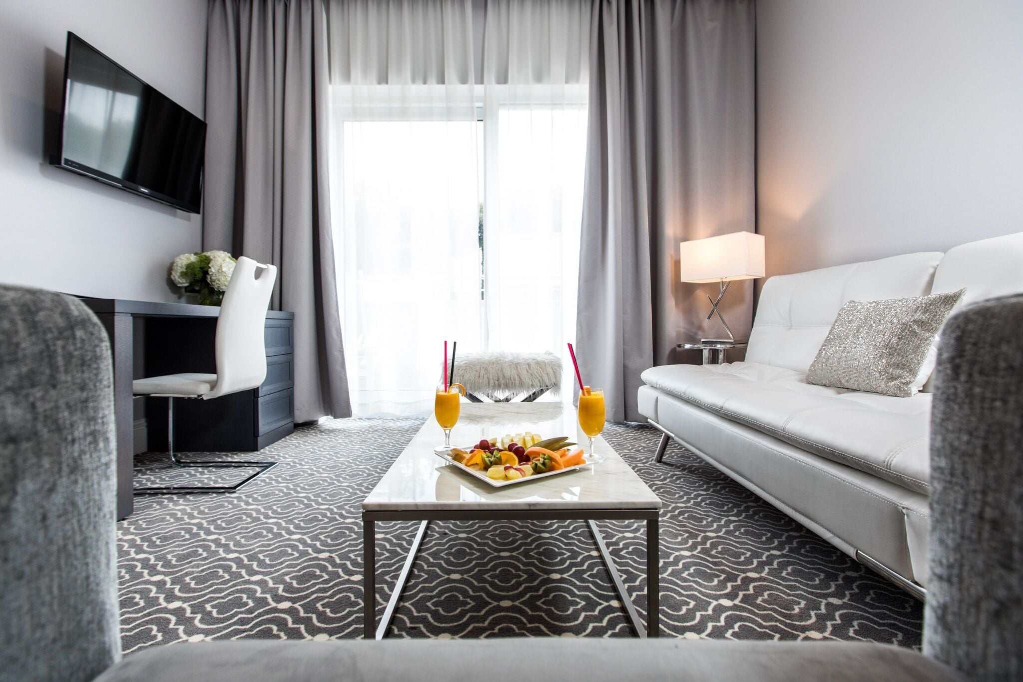 superior suite, 2 bedrooms, balcony | living area | 26-inch lcd tv with satellite channels, tv