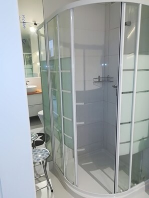 Appartement, 1 slaapkamer | Badkamer | Een bad/douchecombinatie, een haardroger, een bidet, handdoeken