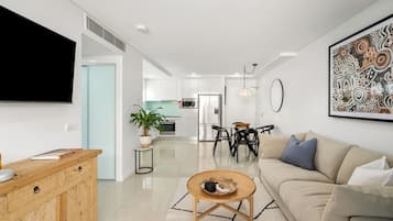 Executive Apartment, 1 Bedroom | Living area | TV, DVD player