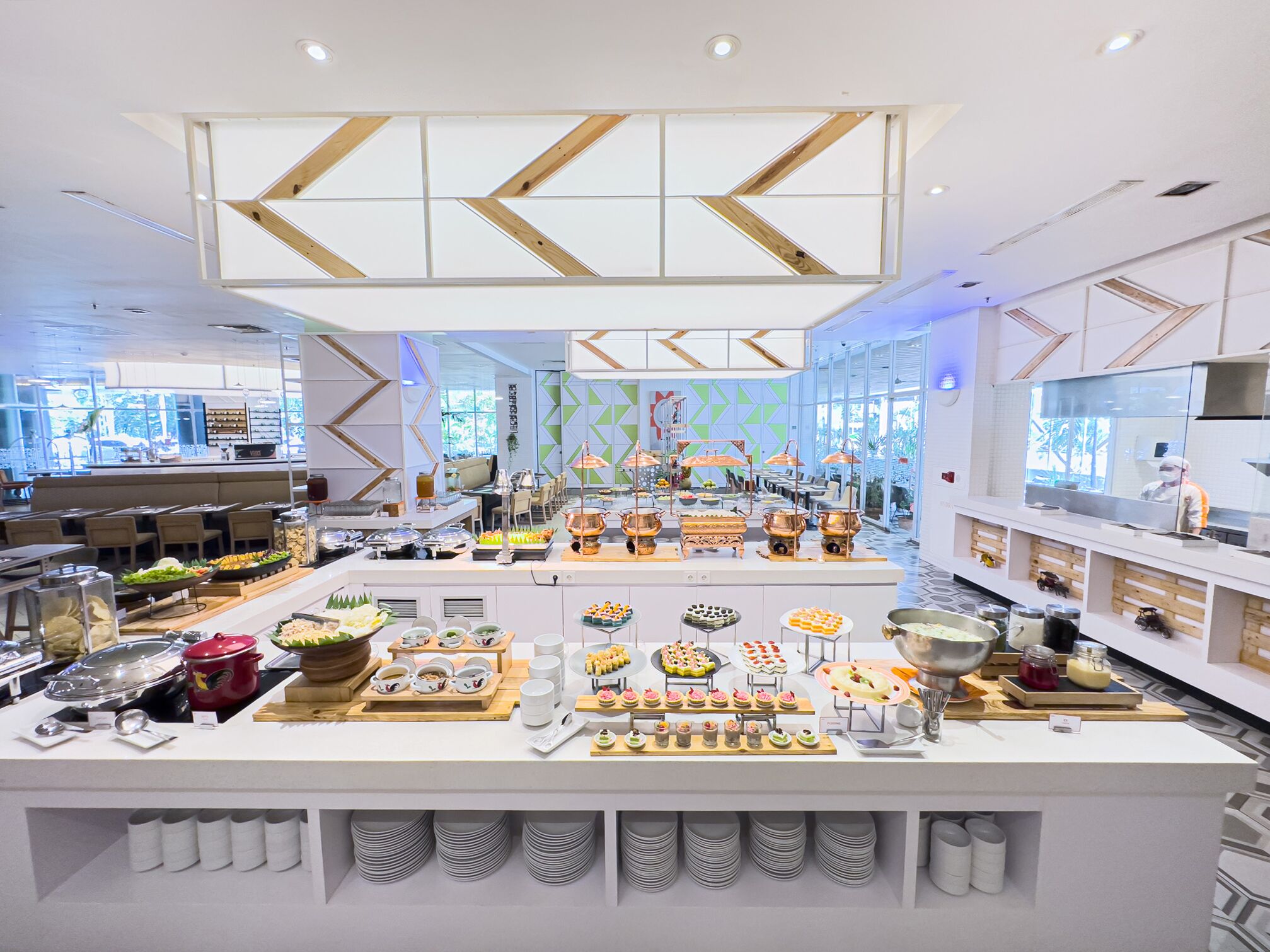 Breakfast served, local and international cuisine