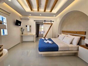 Familienapartment, Gartenblick | Hochwertige Bettwaren, Betten mit Memory-Foam-Matratzen, Zimmersafe