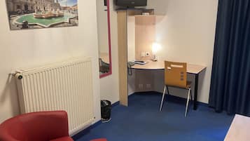 Desk, soundproofing, iron/ironing board, rollaway beds