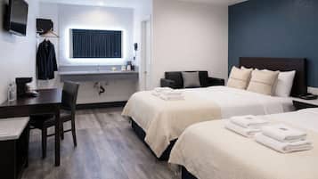 Standard Room, 2 Double Beds | Desk, iron/ironing board, free rollaway beds, free WiFi