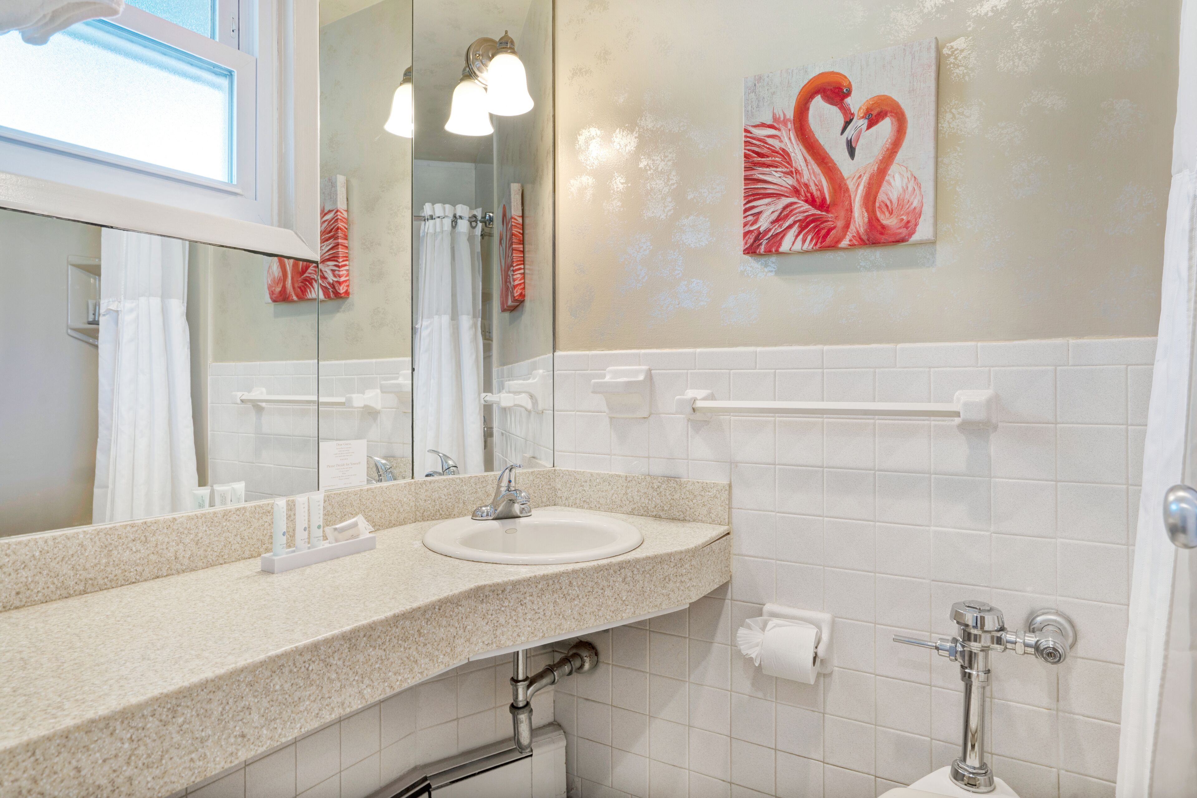 studio | bathroom | shower, hair dryer, towels