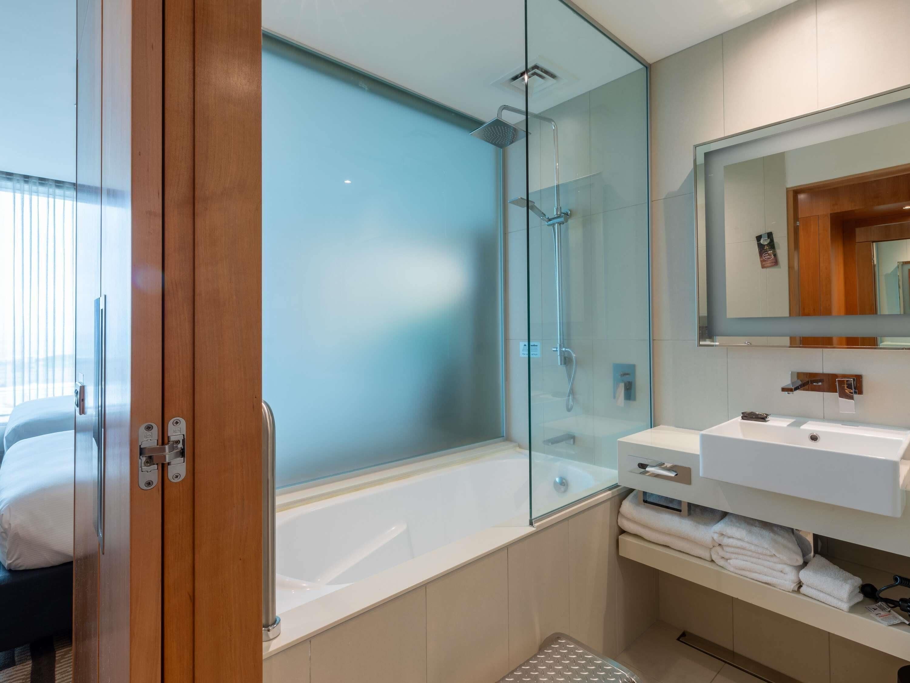 superior room, 1 king bed, accessible | 1 bedroom, in-room safe, desk, blackout curtains