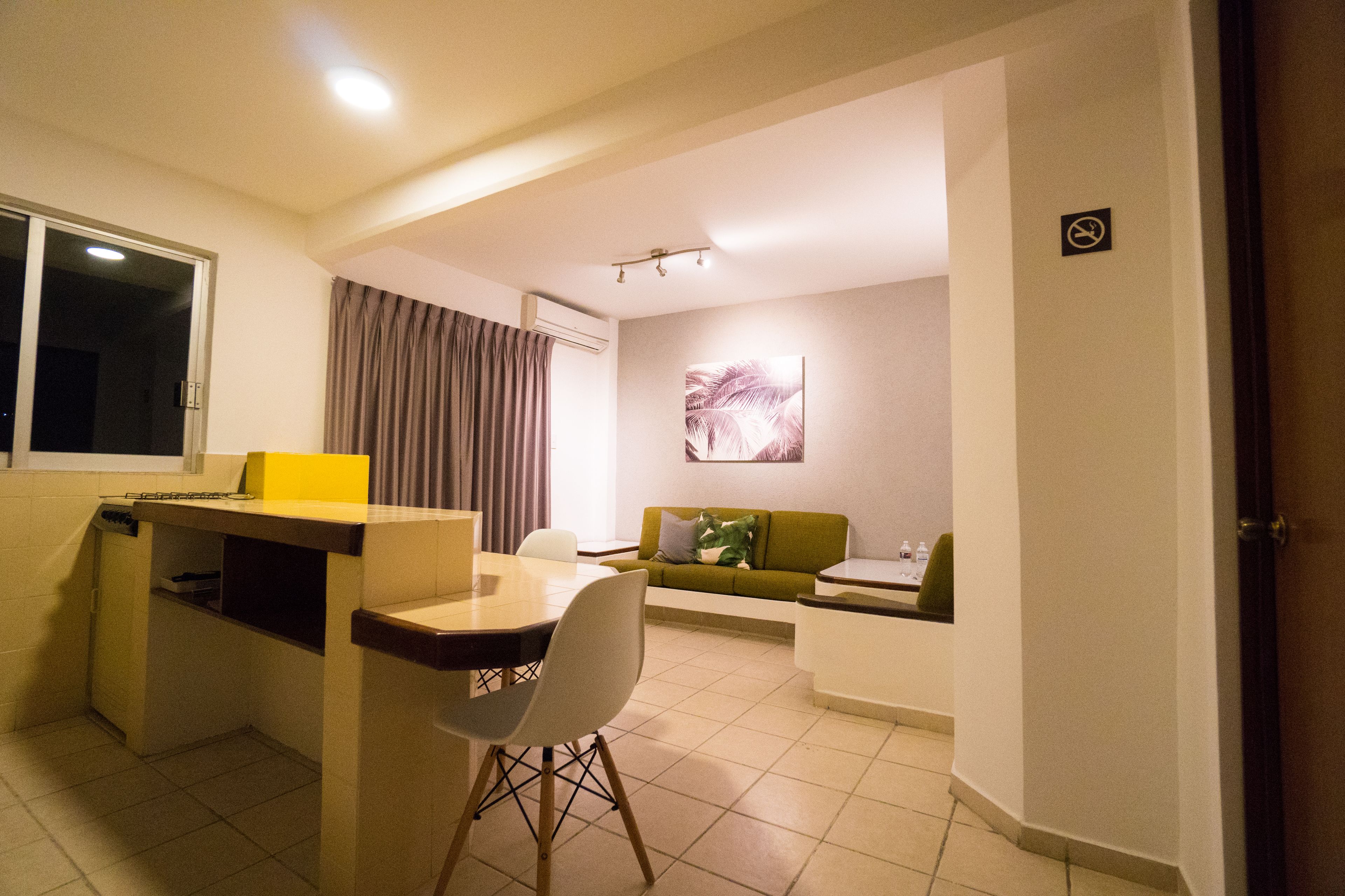 superior suite, 2 queen beds, tower | private kitchenette | full-sized fridge, microwave, stovetop, cookware/dishes/utensils