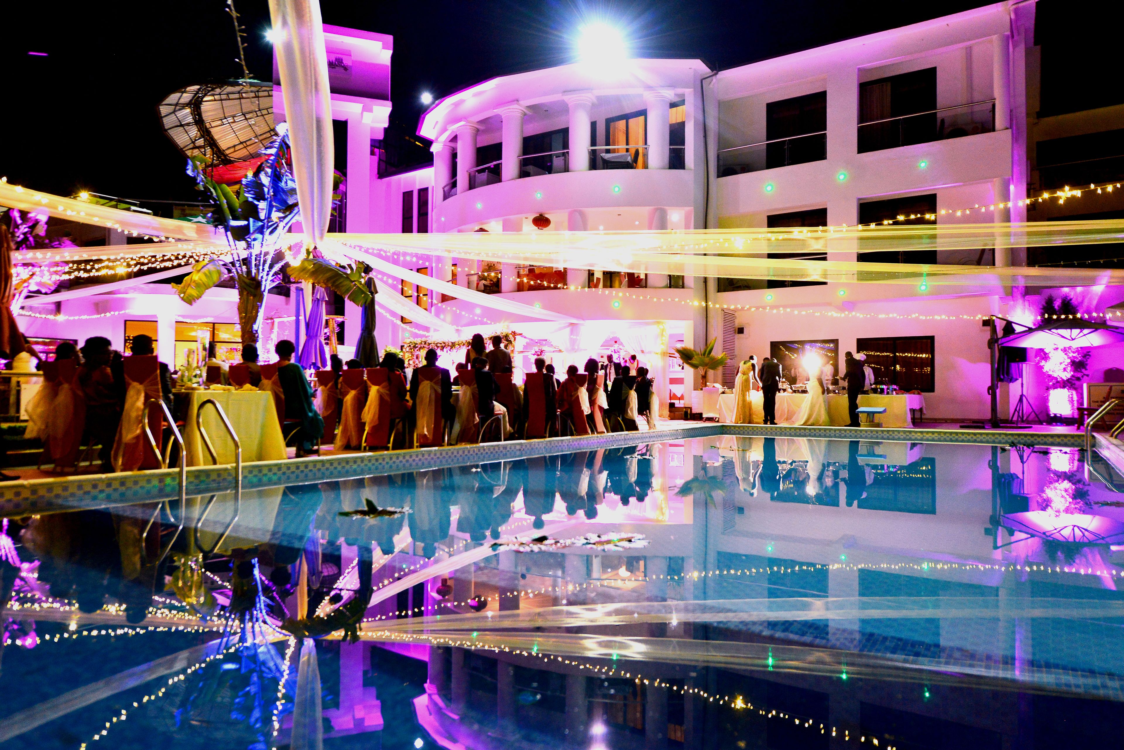 Outdoor wedding area