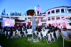 Outdoor wedding area