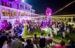 Outdoor wedding area