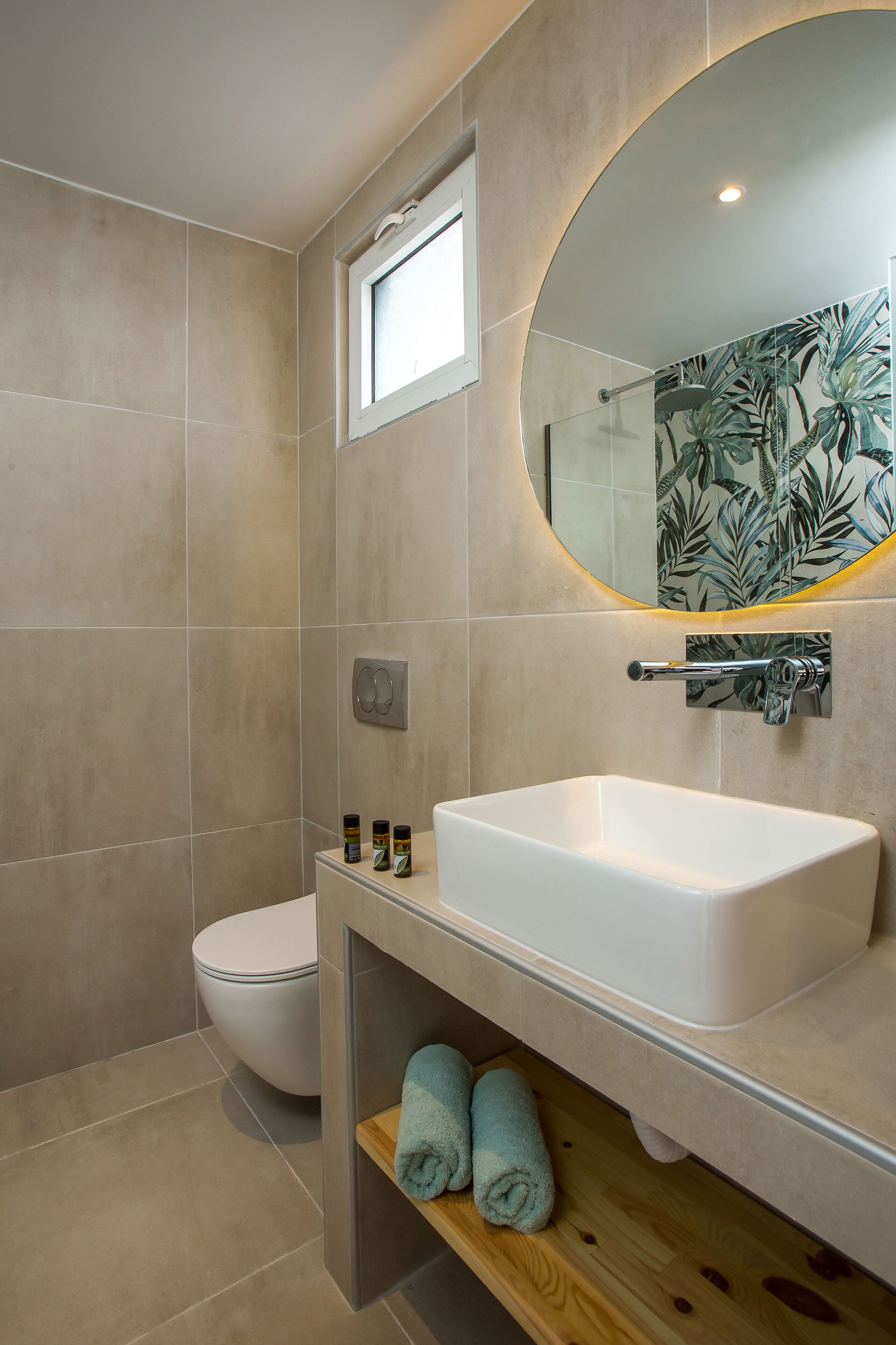 shower, eco-friendly toiletries, hair dryer, towels