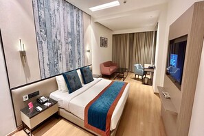 In-room safe, desk, iron/ironing board, cots/infant beds