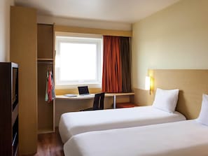 Standard Double Room, 2 Double Beds | Blackout drapes, soundproofing, free WiFi, bed sheets