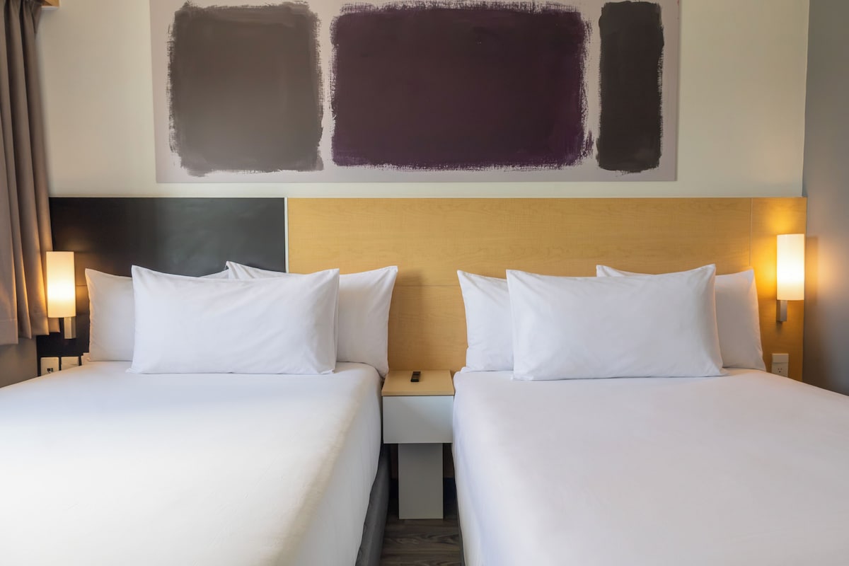 Standard Double Room, 2 Double Beds | Blackout drapes, soundproofing, WiFi (free), bed sheets