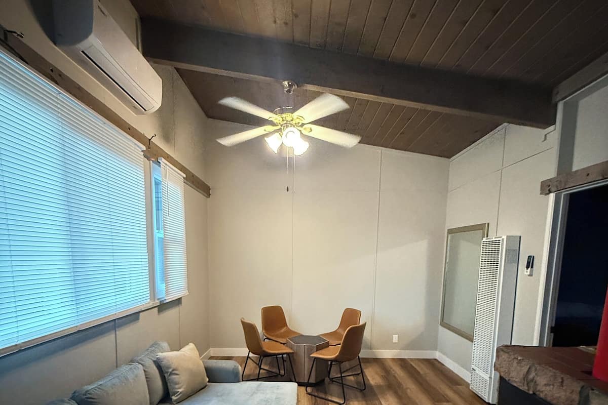 Family Cabin | Living area | 48-inch TV with digital channels, streaming services